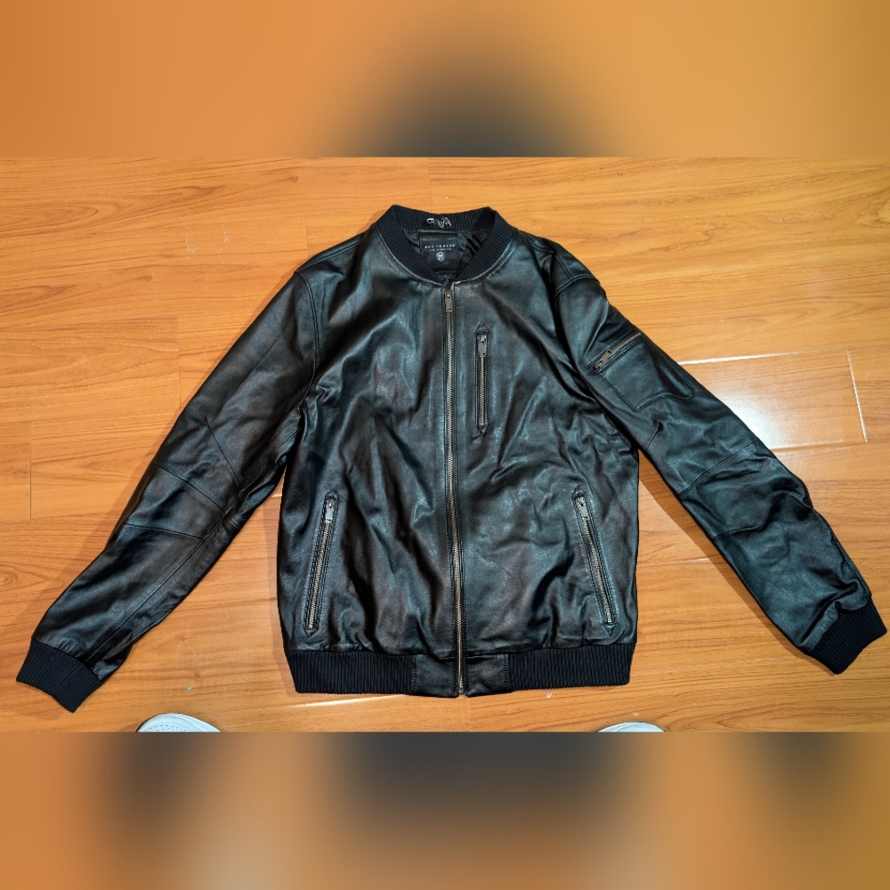 Ron Tomson Black Bomber Jacket